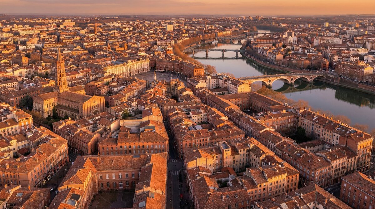 Vue aérienne de Toulouse